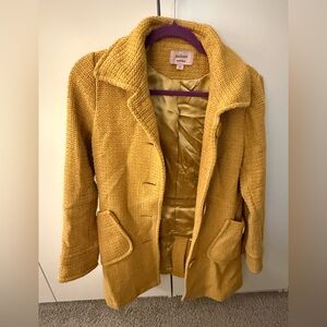 Ashani Mustard Textured Teddy Jacket